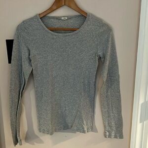 J Crew long sleeve heather gray tee